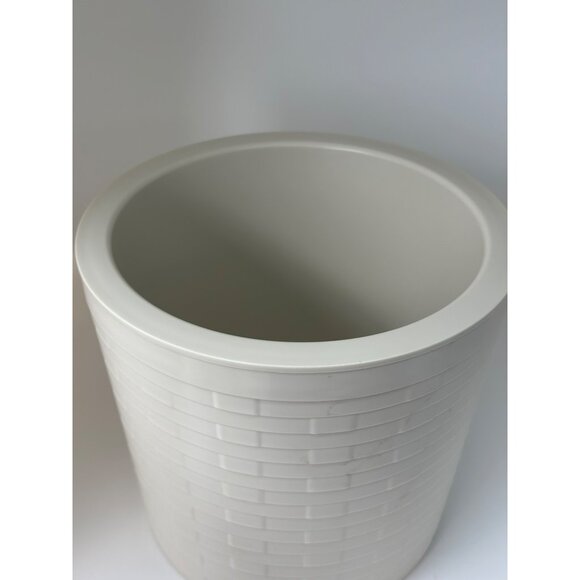 VTG Longaberger Ice Bucket Insert w/ Lid 7.25" Cream Plastic Insulated Line - Picture 5 of 7